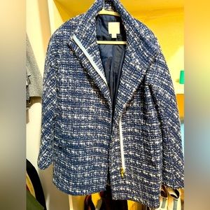 J. Crew Blue Tweed coat